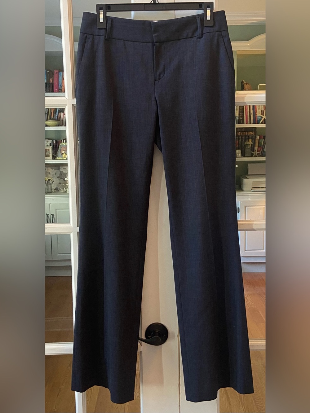 Banana Republic Charcoal Martin Fit Lined Wool Trousers Size 4S